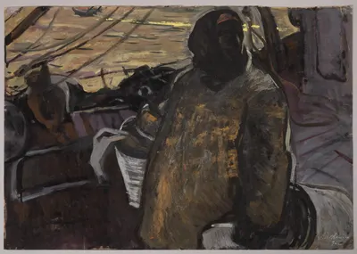 Алексеев Адольф Евгеньевич. Уборка кончена. (из серии Порт Владимир) 1962.