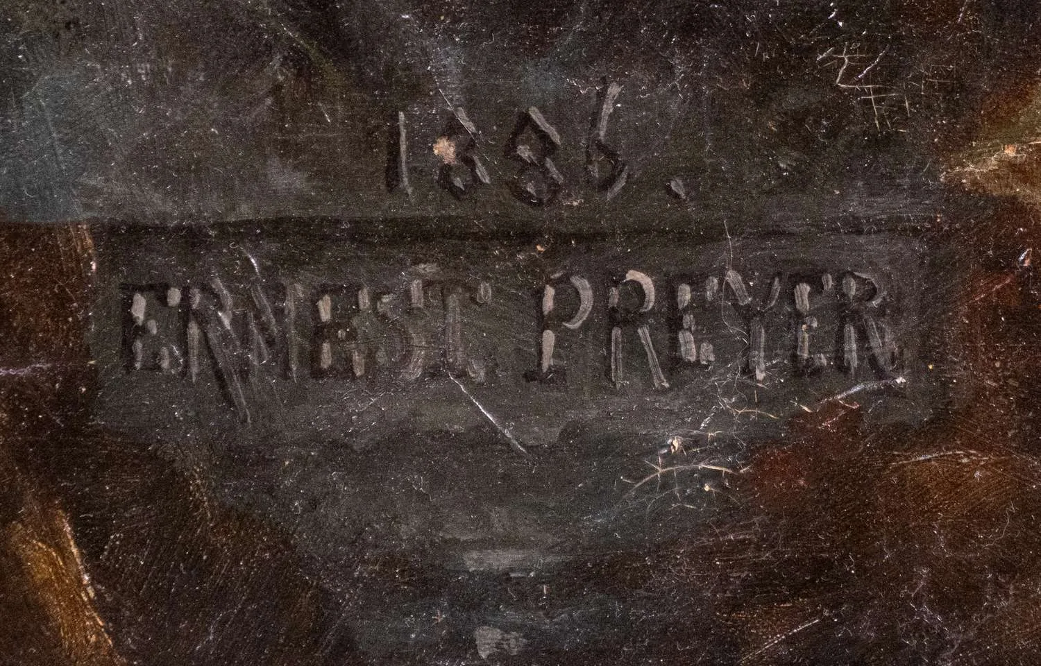 Эрнест Прэер (Ernest Preyer) (1842 - 1917). Натюрморт с цветами. Германия. 1886 г. — фото 4