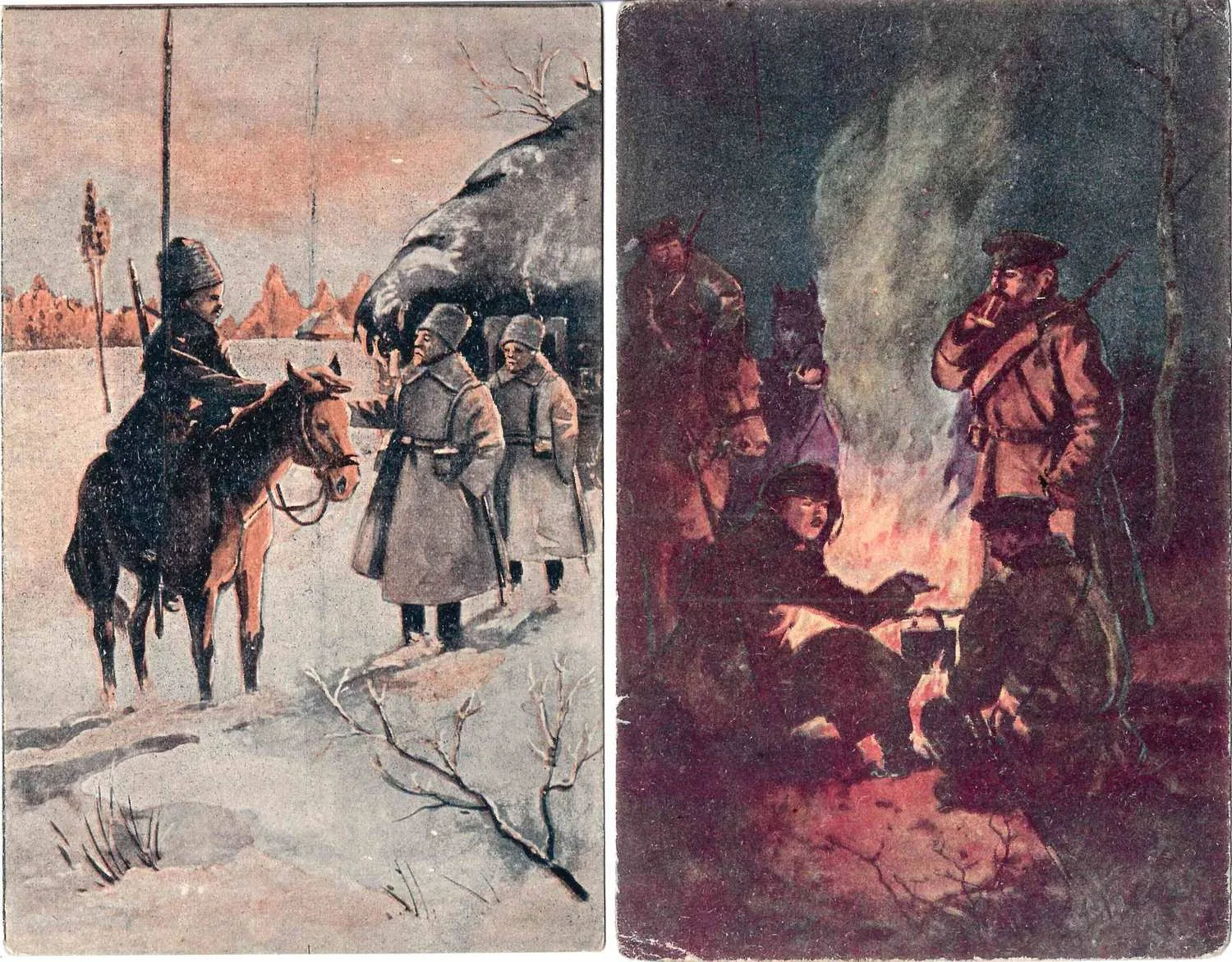 3 художественные открытки «Первая мировая война». Издание Никольской Общины Российского Общества Красного Креста, 1910-е годы. — фото 2