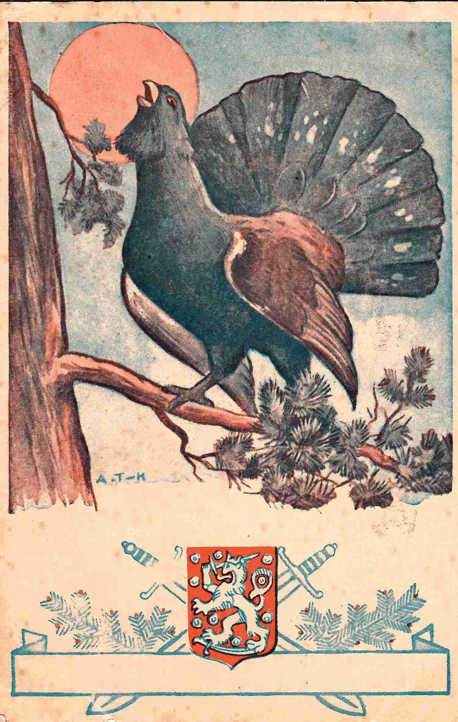 Финляндия. 5 открыток «Звери». 1940-е годы. — фото 2