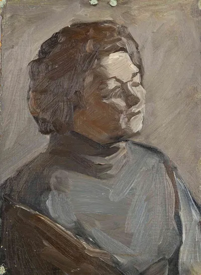 Попов Борис Никанорович (?). Портрет матери. Этюд. 1980-е годы.