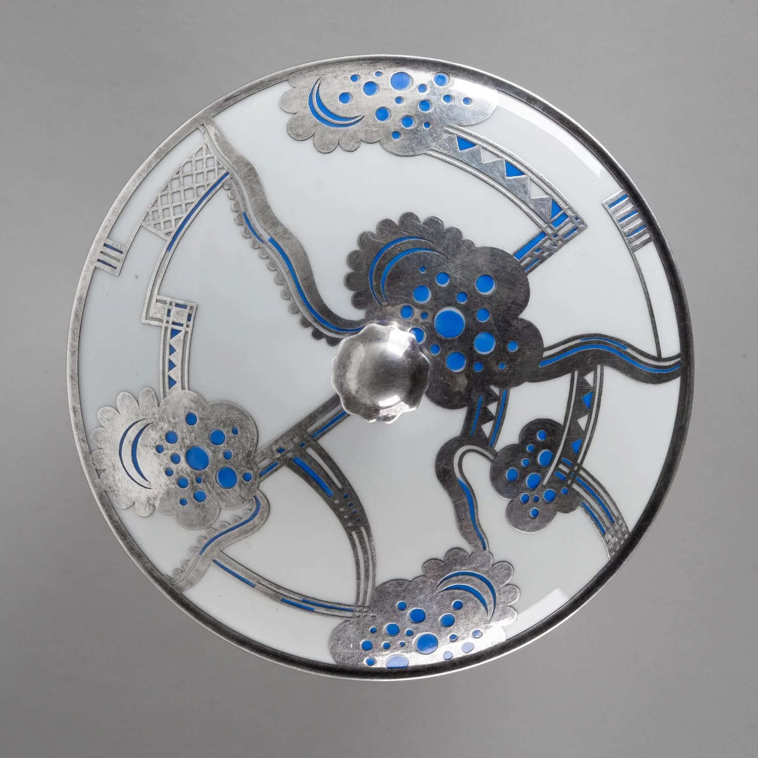 Конфетница с эмалями в стиле ар-деко. Германия, фирма Rosenthal Bavaria, 1930-е годы. — фото 3