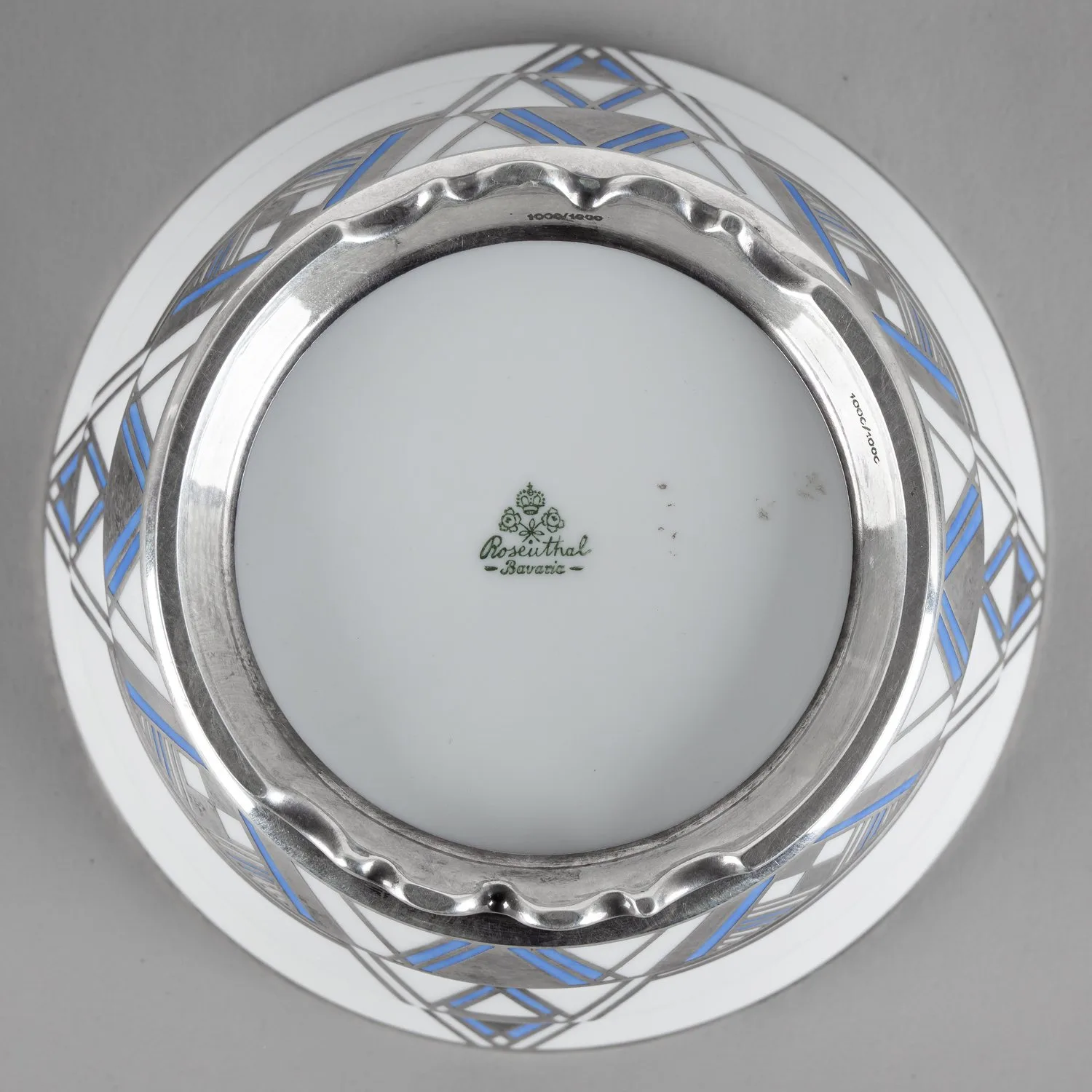 Конфетница с эмалями в стиле ар-деко. Германия, фирма Rosenthal Bavaria, 1930-е годы. — фото 4