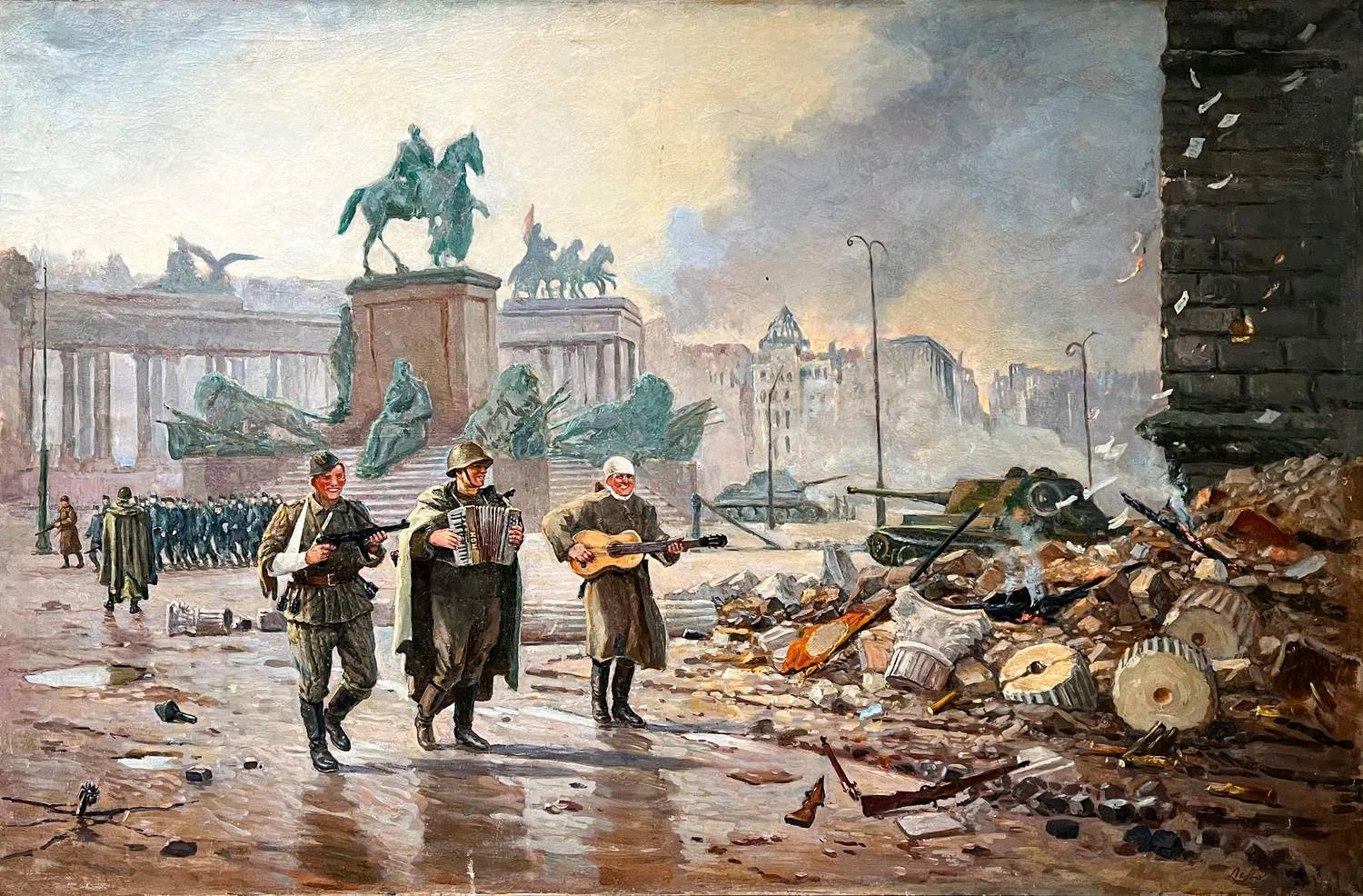 Львов Евгений Александрович. Русские в Берлине второго мая. И на нашей улице праздник. 1947 - 1946. — фото 1