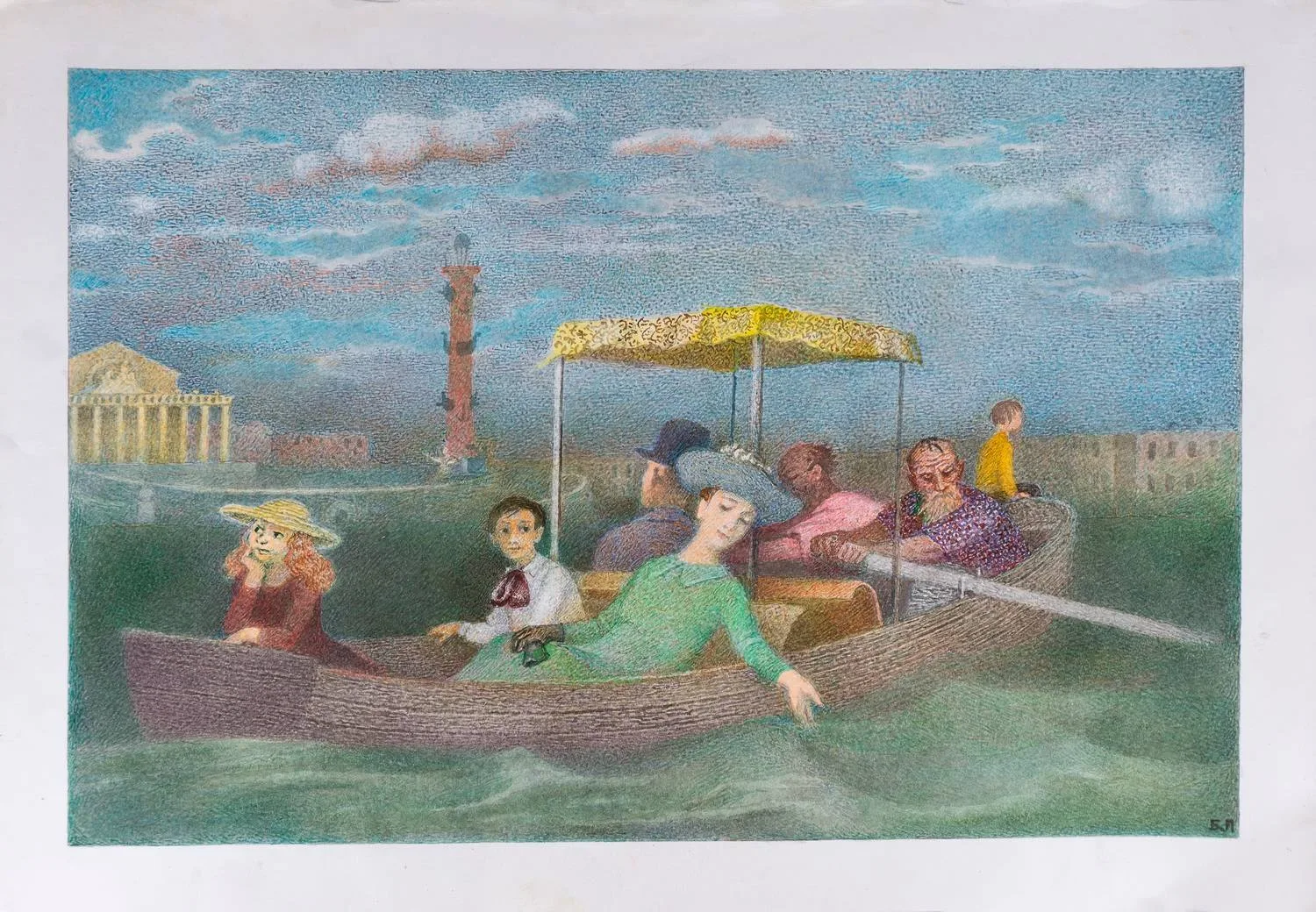 Лапшин Борис Алексеевич. Стрелка Васильевского острова. 1990-е. — фото 1