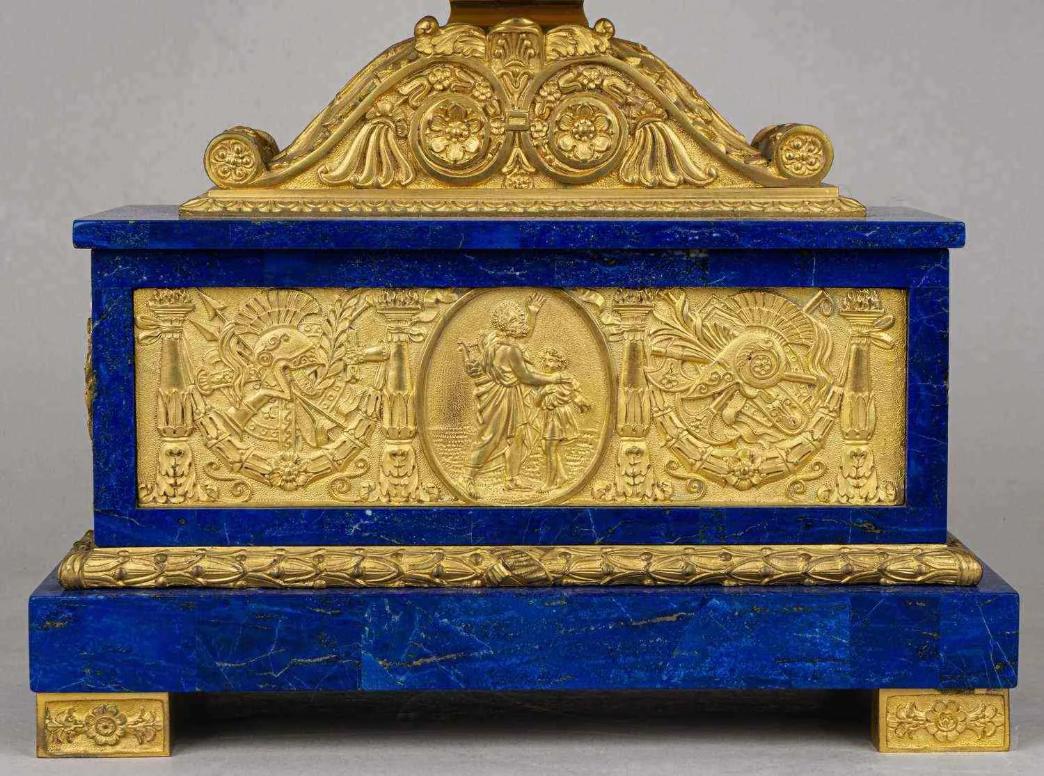 (С экспертизой) Часы каминные «Триумф Гомера». Франция, 1820-е годы. — фото 7