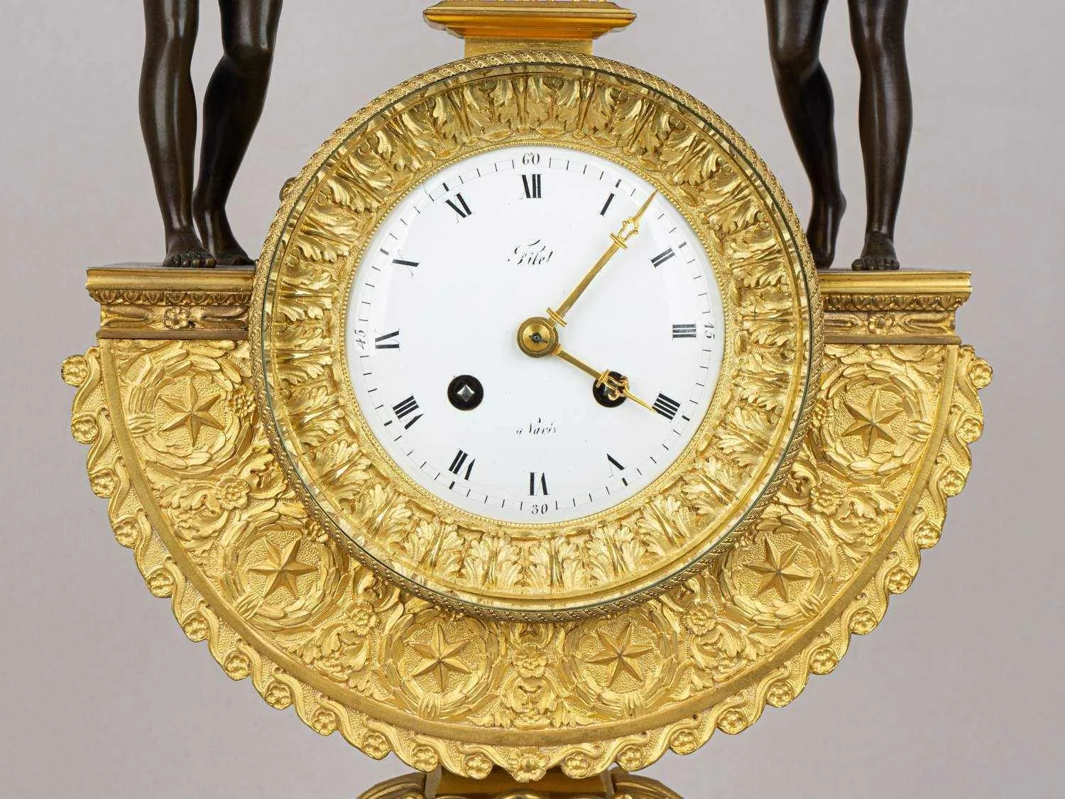 (С экспертизой) Часы каминные «Триумф Гомера». Франция, 1820-е годы. — фото 6