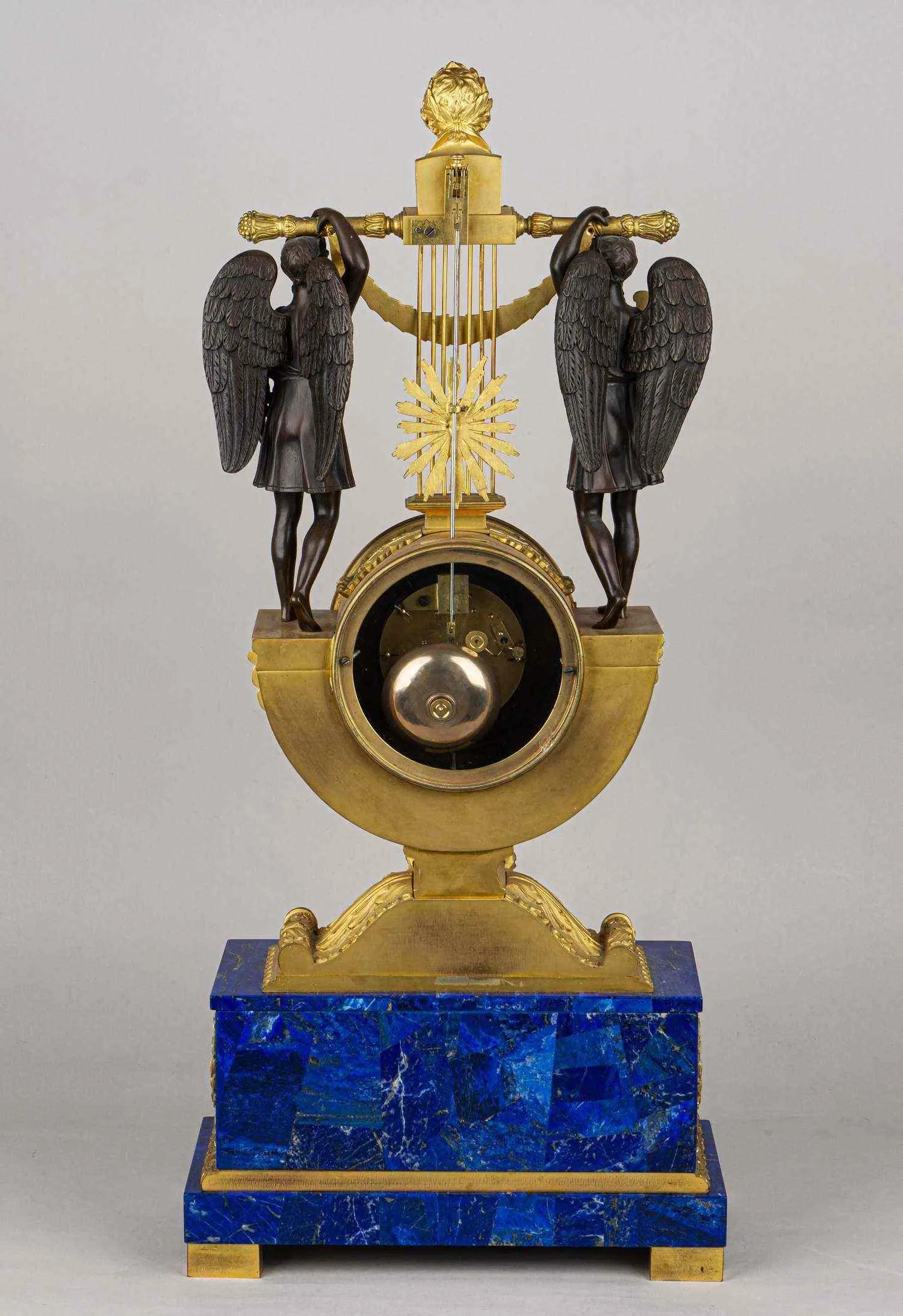 (С экспертизой) Часы каминные «Триумф Гомера». Франция, 1820-е годы. — фото 4