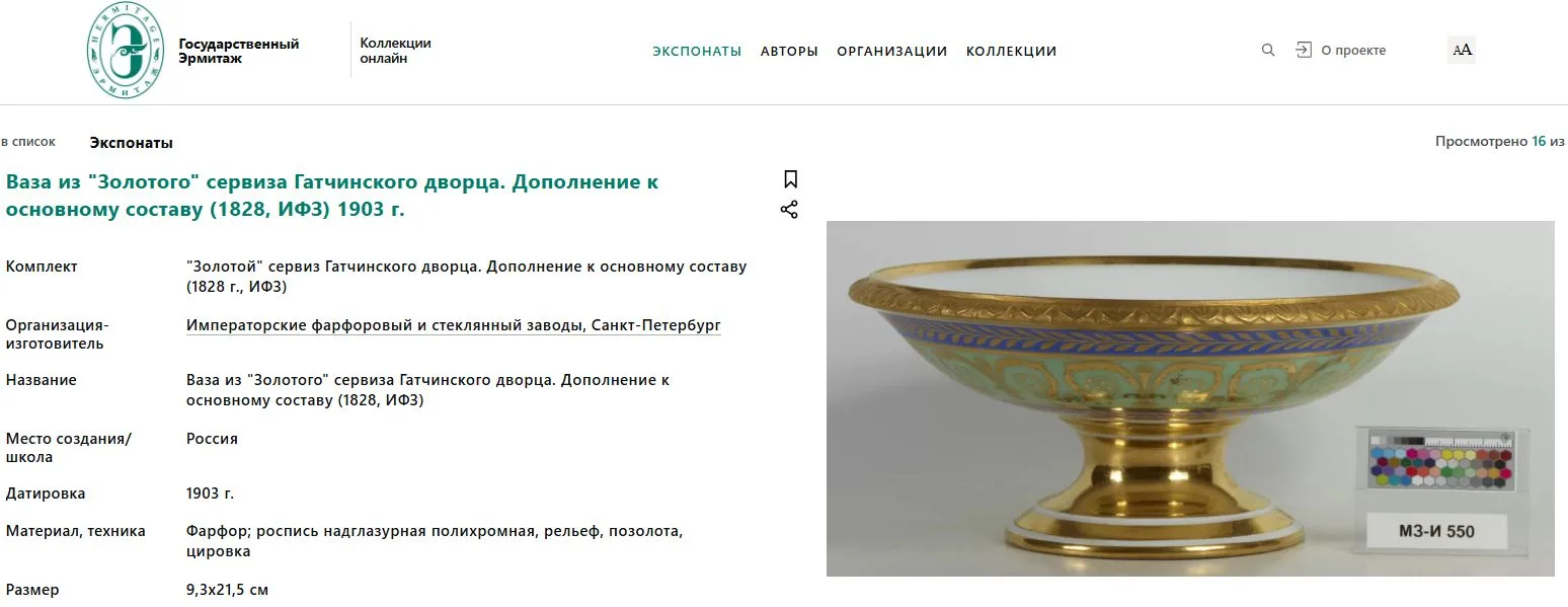 (Сервиз из Гатчинского дворца) Компотьер из «Золотого сервиза». Россия, Санкт-Петербург, Императорский фарфоровый завод, 1903. — фото 6