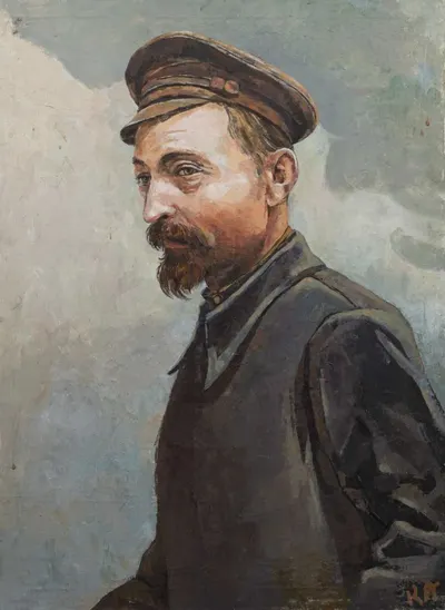 Неизвестный художник (Инициалы К.А.). Портрет Феликса Эдмундовича Дзержинского. 1940-е годы.