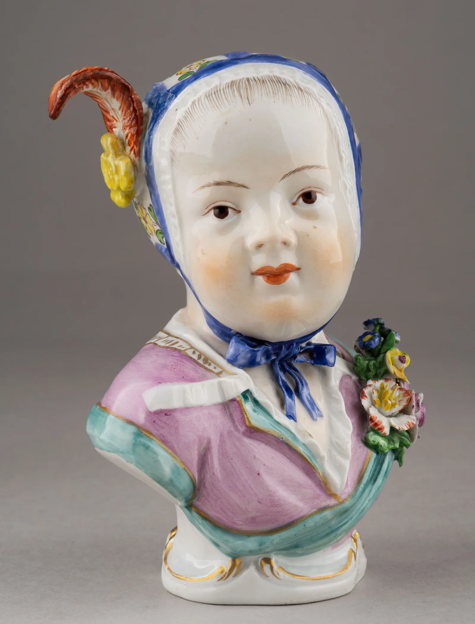 (Старая Вена) Бюсты мальчика и девочки. Австрия, Royal Vienna, по модели И.И. Кендлера (1760-е), 1820-1827 годы. — фото 5