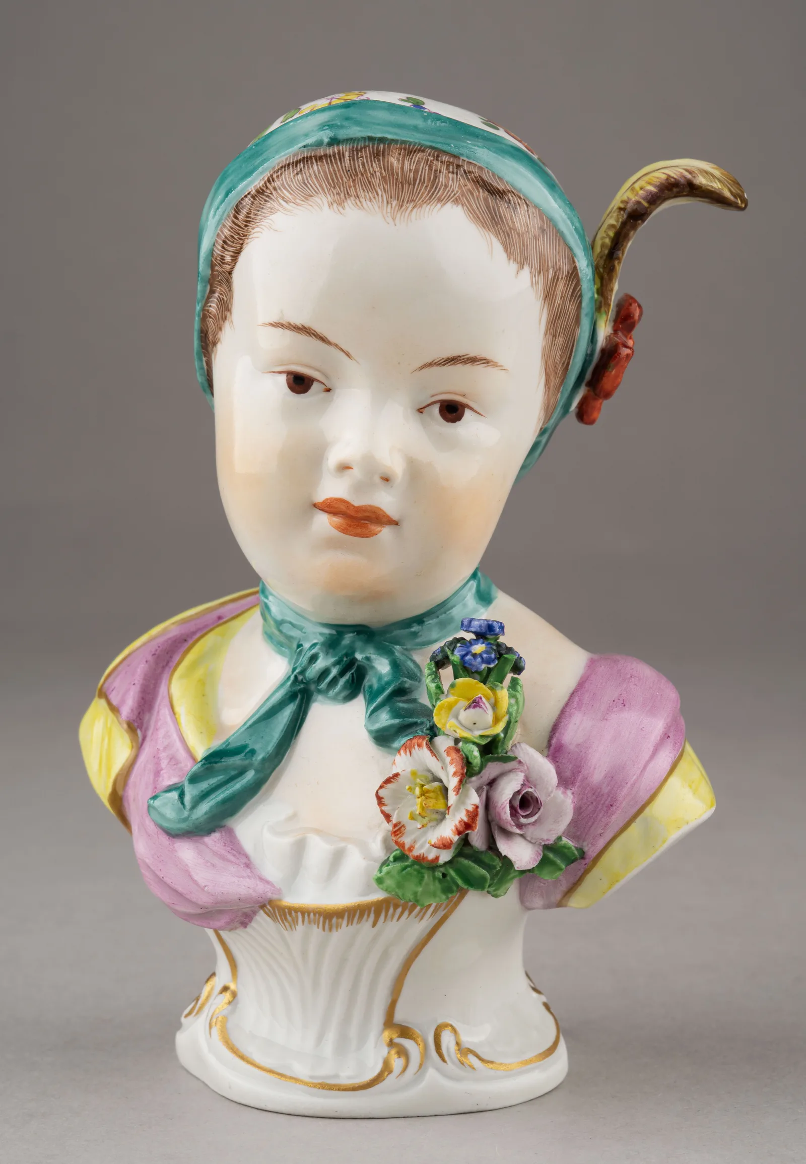 (Старая Вена) Бюсты мальчика и девочки. Австрия, Royal Vienna, по модели И.И. Кендлера (1760-е), 1820-1827 годы. — фото 6