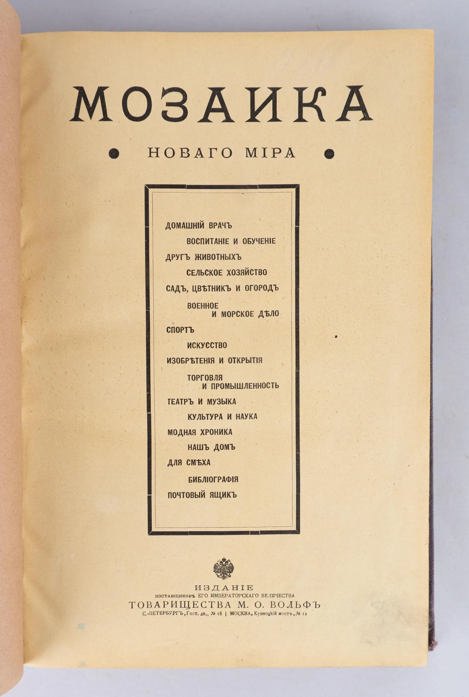 Мозаика Нового мира. Подшивка номеров за 1900 год. — фото 1