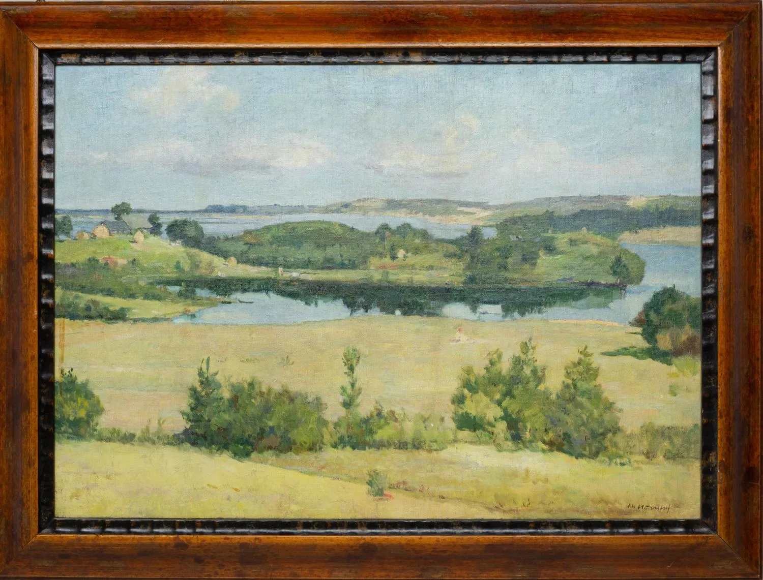 Ионин Николай Александрович. Пейзаж с рекой. 1930-е – 1940-е годы. — фото 1