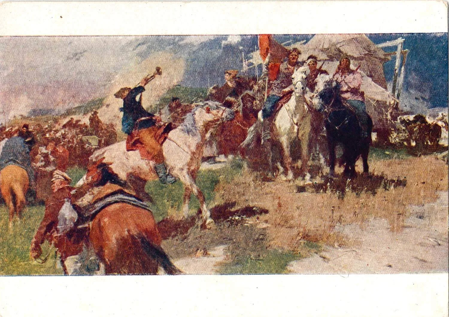 26 открыток «Революция и Гражданская война в живописи». СССР, 1930-е - 1960-е годы. — фото 12