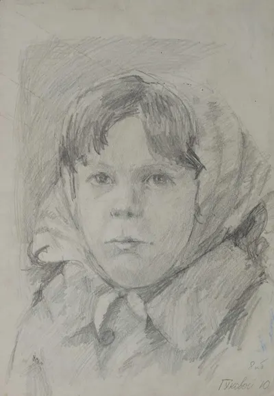 Гукова Юлия Валентиновна. Портрет девочки. 1975.