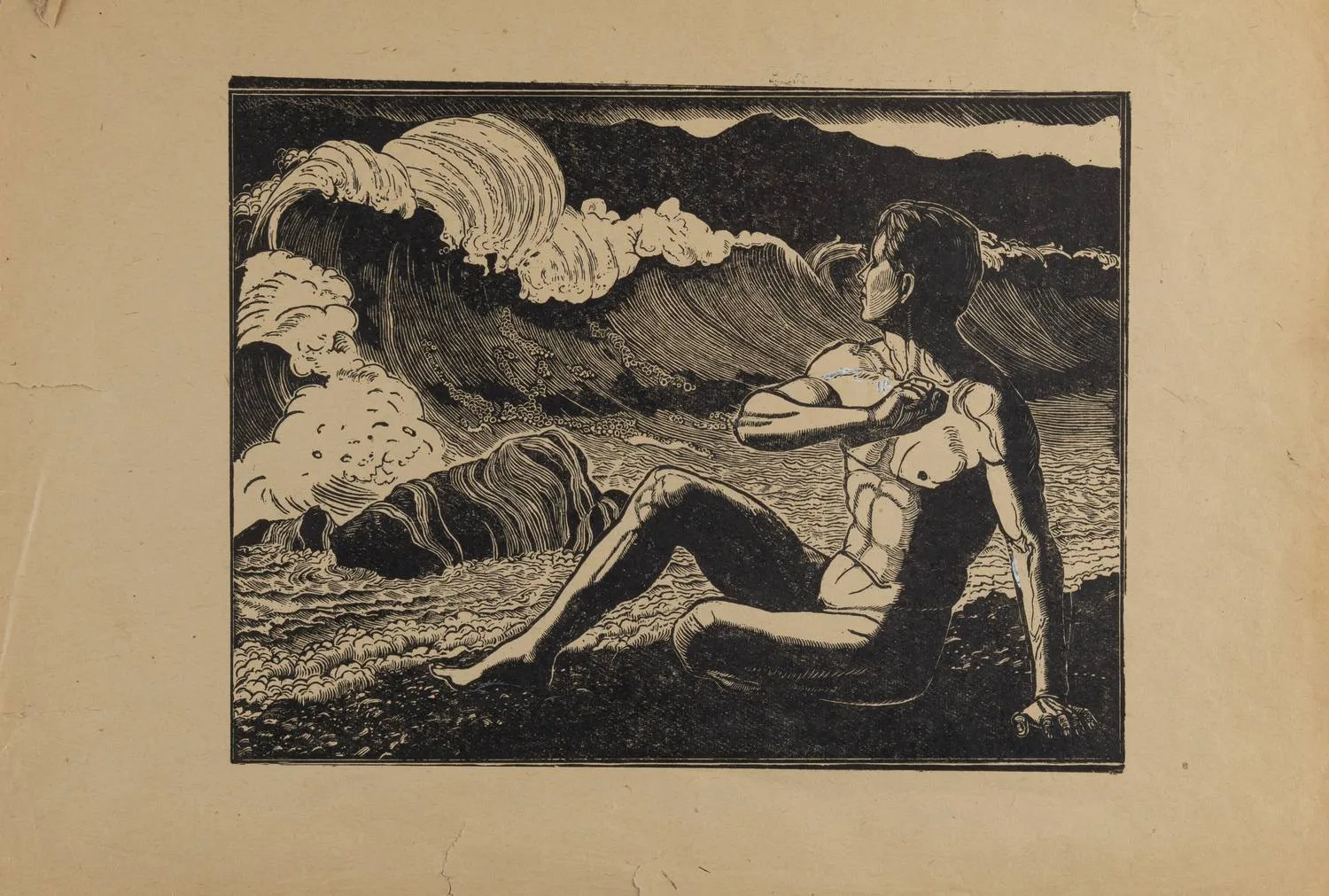 Аллендорф Марина Александровна. Аполлон на берегу. 1968. — фото 1