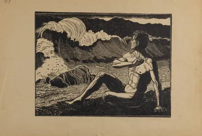Аллендорф Марина Александровна. Аполлон на берегу. 1968.