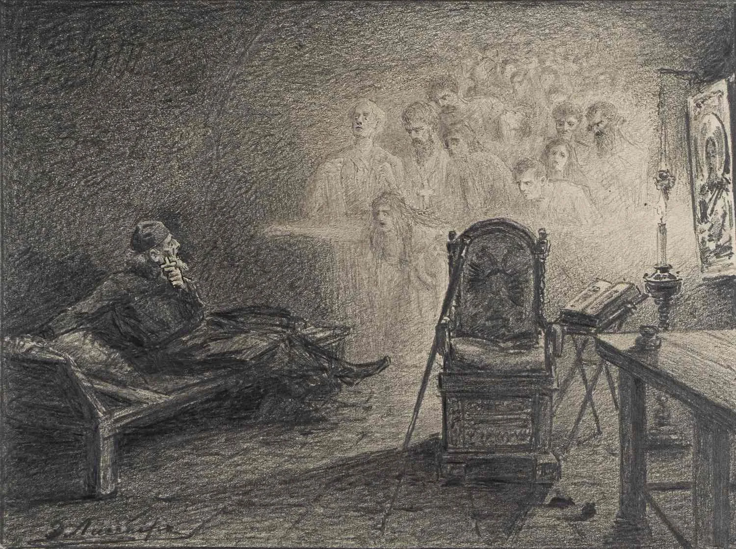 Альбом учеников И.Е. Репина студии М.К. Тенишевой, подаренный А.В. Прахову. 19 листов, посвящение и 17 этюдов. 1898. — фото 9