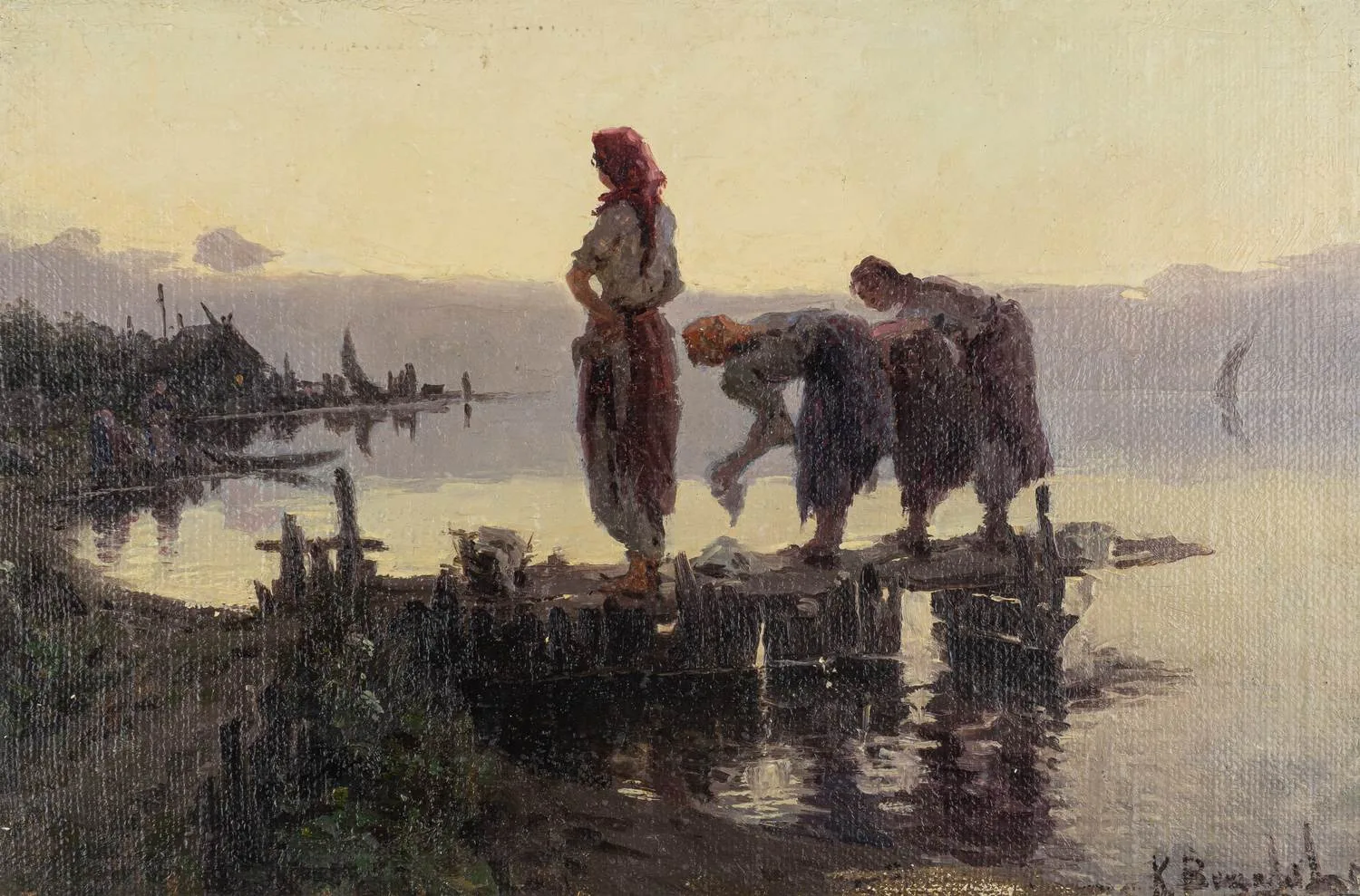 Альбом учеников И.Е. Репина студии М.К. Тенишевой, подаренный А.В. Прахову. 19 листов, посвящение и 17 этюдов. 1898. — фото 8