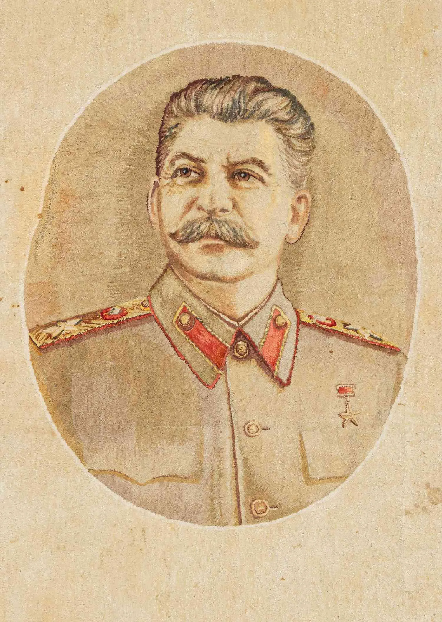 Ковёр с портретом Сталина. СССР. 1940-1950-е годы. — фото 2