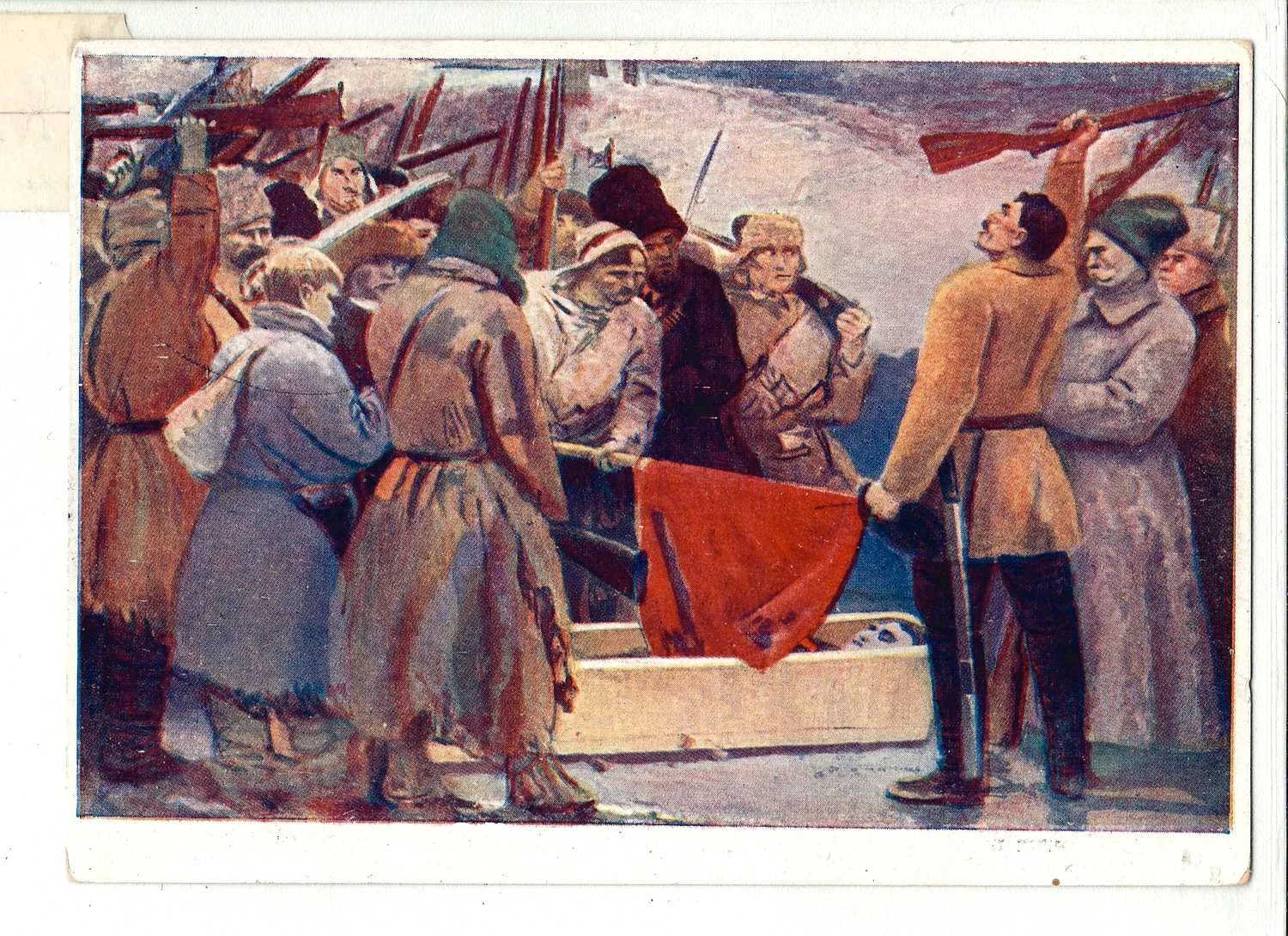 26 открыток «Революция и Гражданская война в живописи». СССР, 1930-е - 1960-е годы. — фото 2