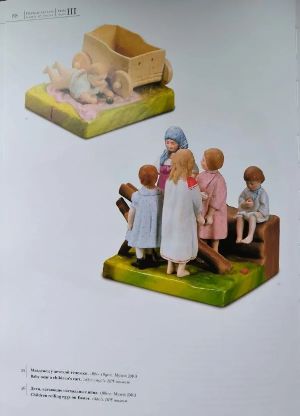 (Гарднер. Пасха. Дети.) Скульптура «Катание пасхальных яиц». Россия, фабрика Ф.Я. Гарднера, 1870-е–1890-е годы. — фото 10