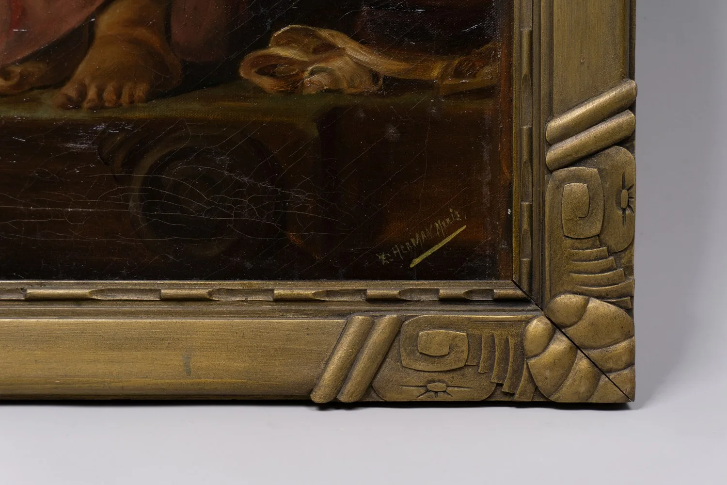 Морис Герман (Herman Moris). Иосиф Обручник с младенцем Иисусом. Западная Европа, 1927. — фото 2