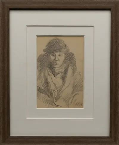 Шевченко Александр Васильевич. Портрет дамы в шубе. 1932.