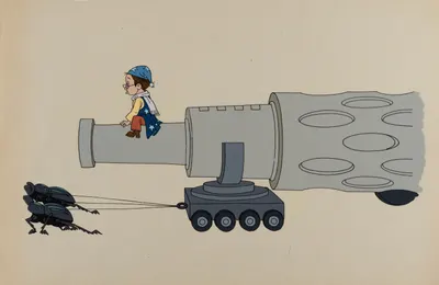 Новоселова Ольга Александровна. Фаза движения из мультфильма «Незнайка на Луне». Стекляшкин. 1997.
