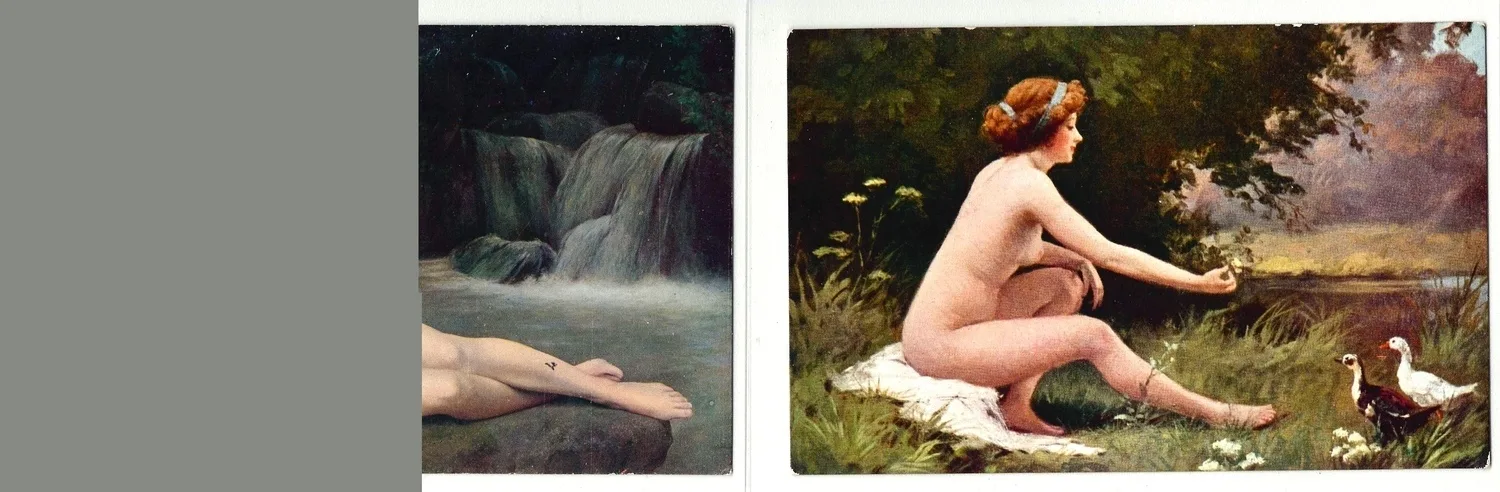 18 открыток «Живопись «Ню». Парижский салон». Издание И. Лапина, нач. XX века. — фото 2