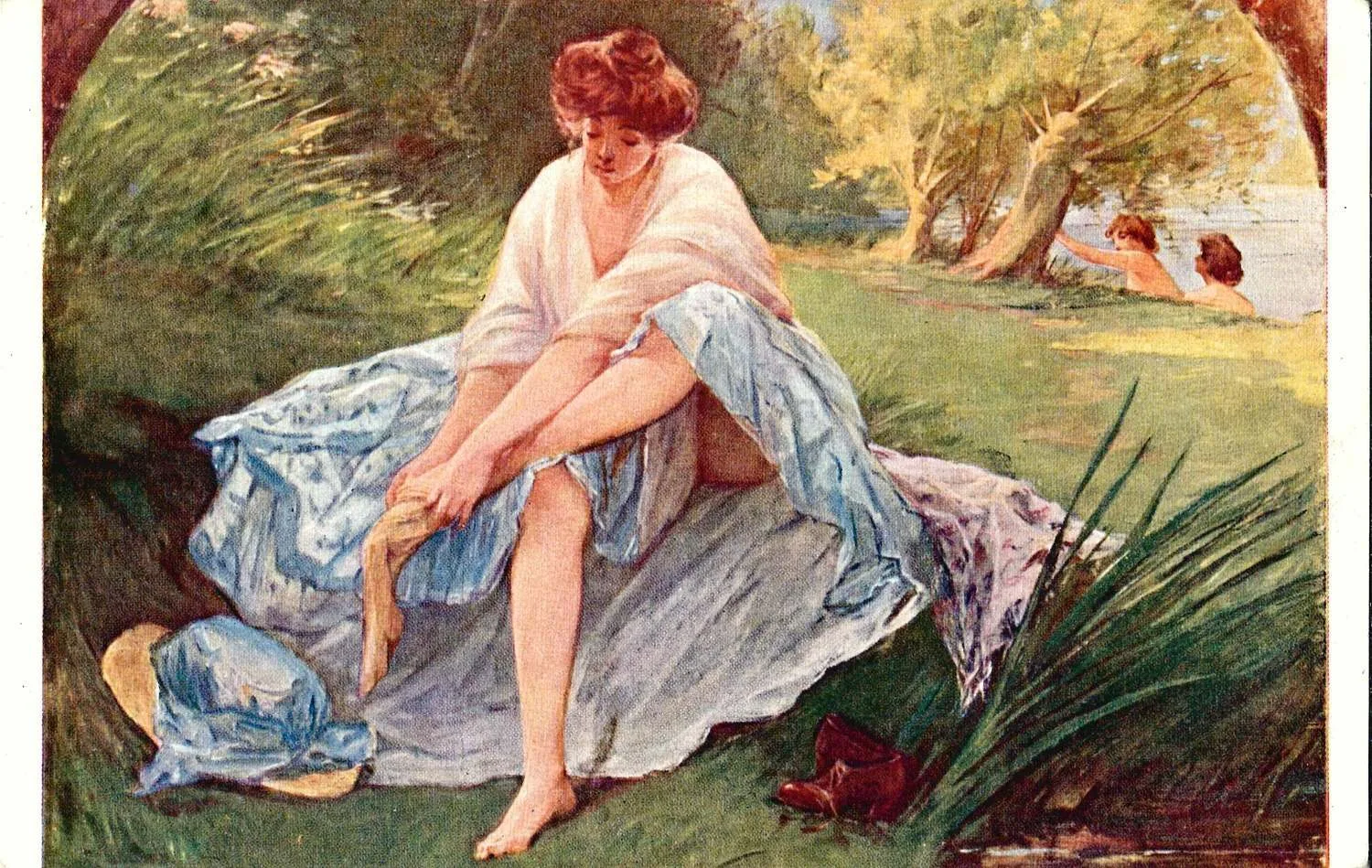 18 открыток «Живопись «Ню». Парижский салон». Издание И. Лапина, нач. XX века. — фото 6