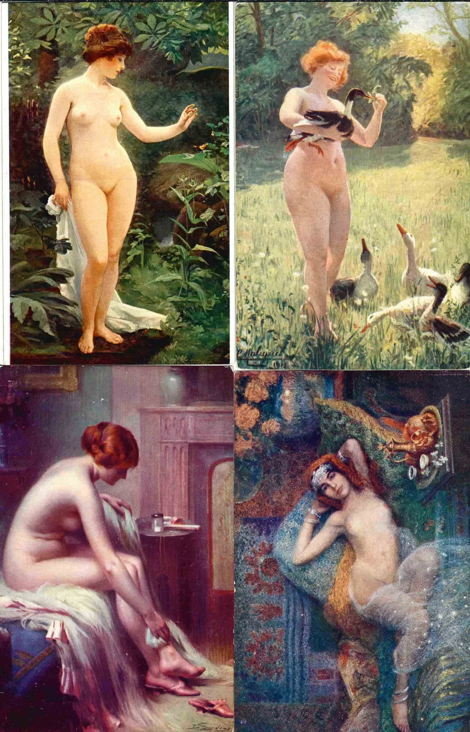 18 открыток «Живопись «Ню». Парижский салон». Издание И. Лапина, нач. XX века. — фото 7