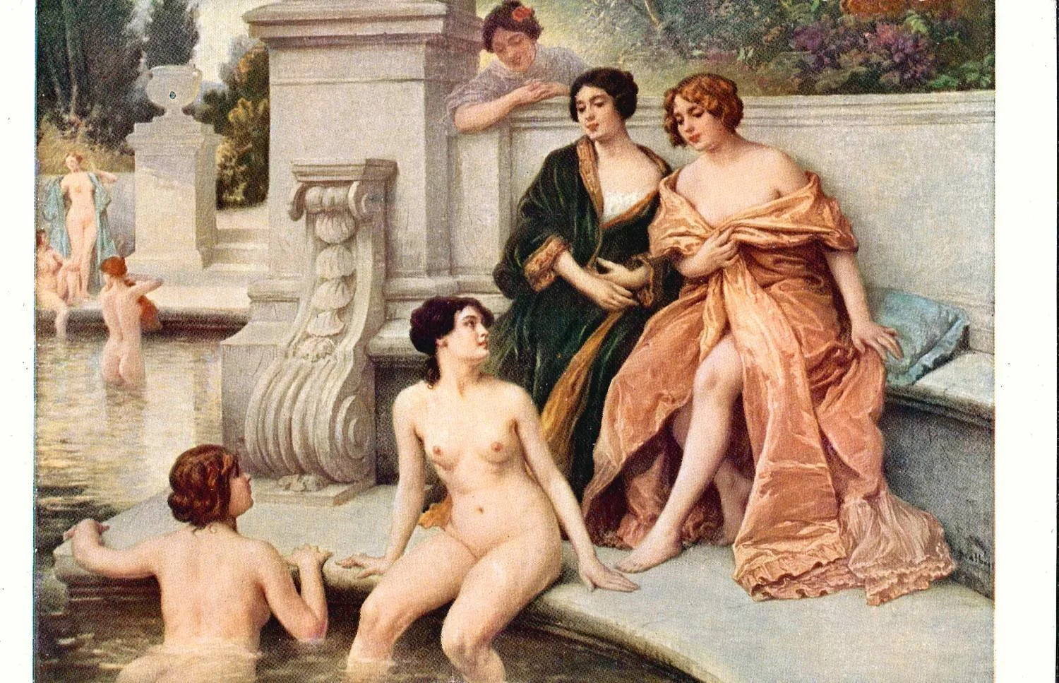 18 открыток «Живопись «Ню». Парижский салон». Издание И. Лапина, нач. XX века. — фото 3