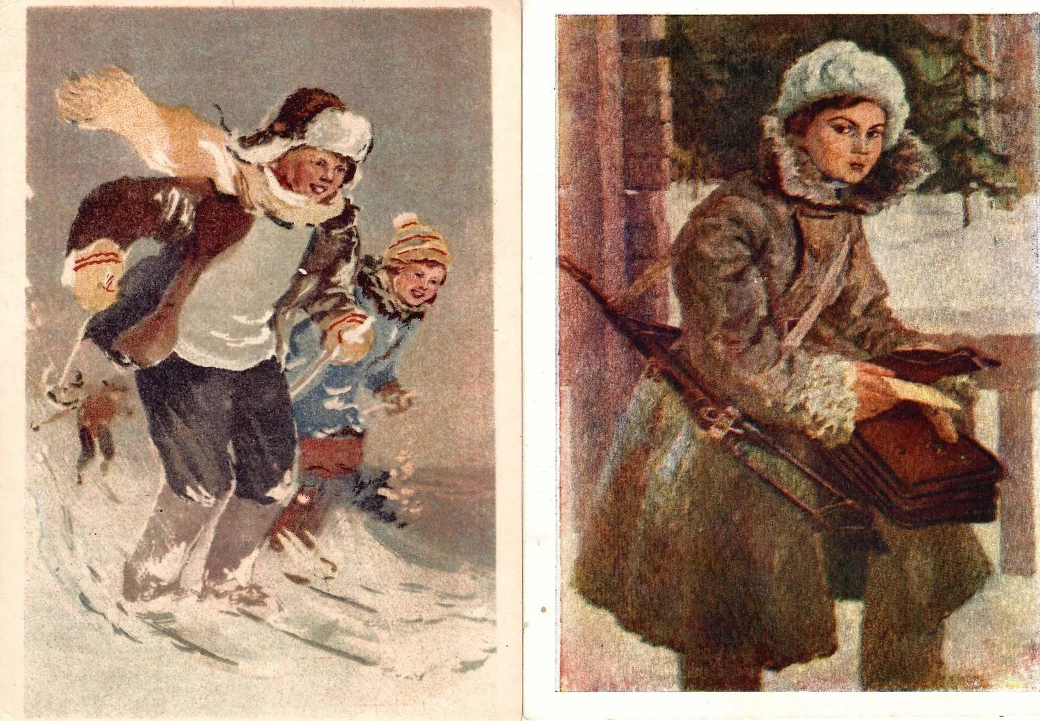 9 художественных открыток периода Великой Отечественной войны. СССР, 1940-е годы. — фото 3