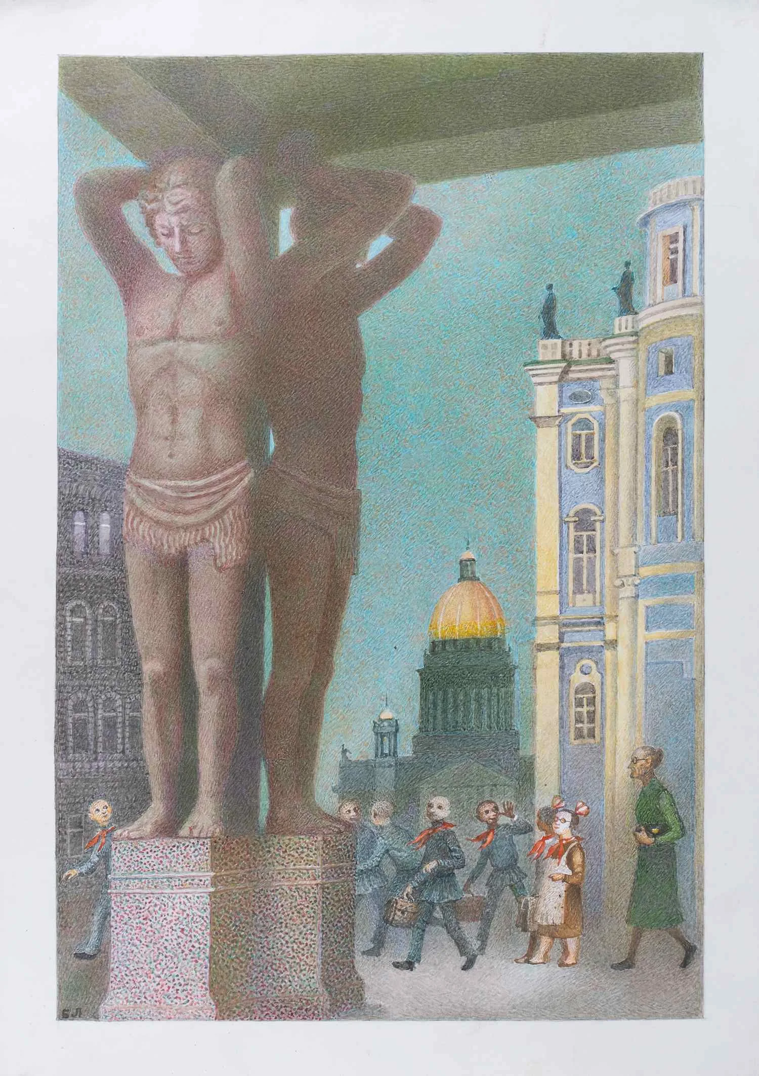 Лапшин Борис Алексеевич. Пионеры на Невском. 2000-е. — фото 1