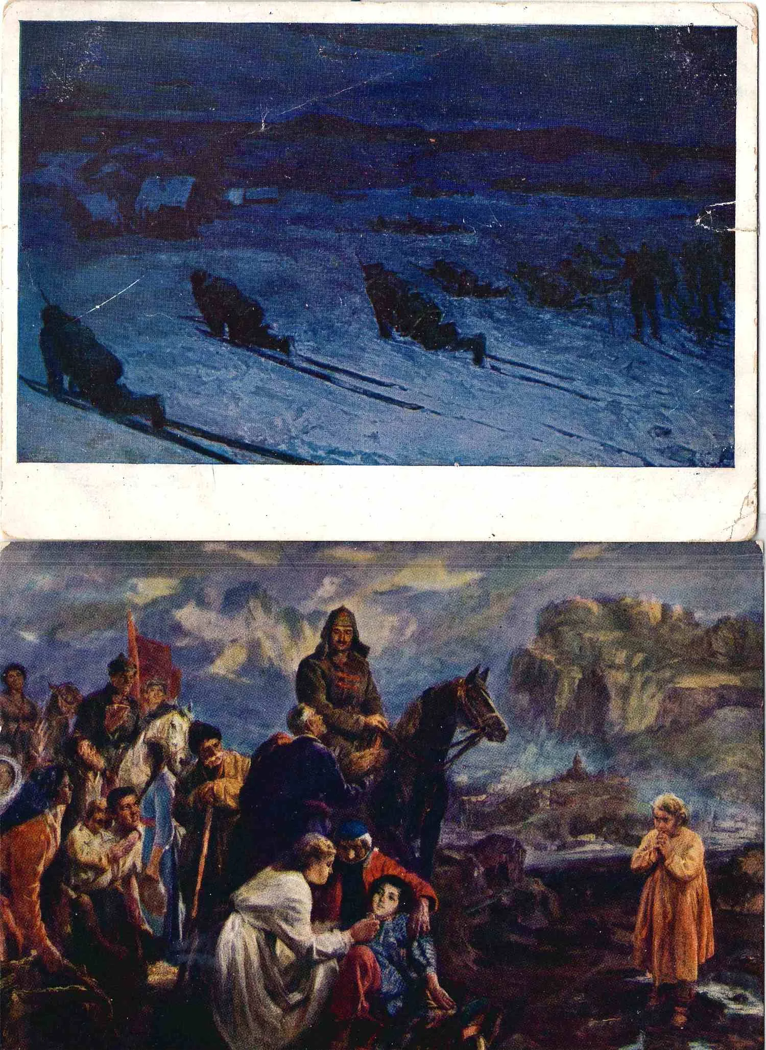 35 открыток «Революция и Гражданская война в живописи», «Красная армия». СССР, 1930-е - 1960-е годы. — фото 3