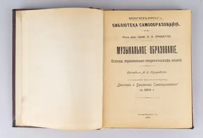 Пузыревский А.И. Музыкальное образование. Основы музыкально-теоретических знаний (СПб., 1903).
