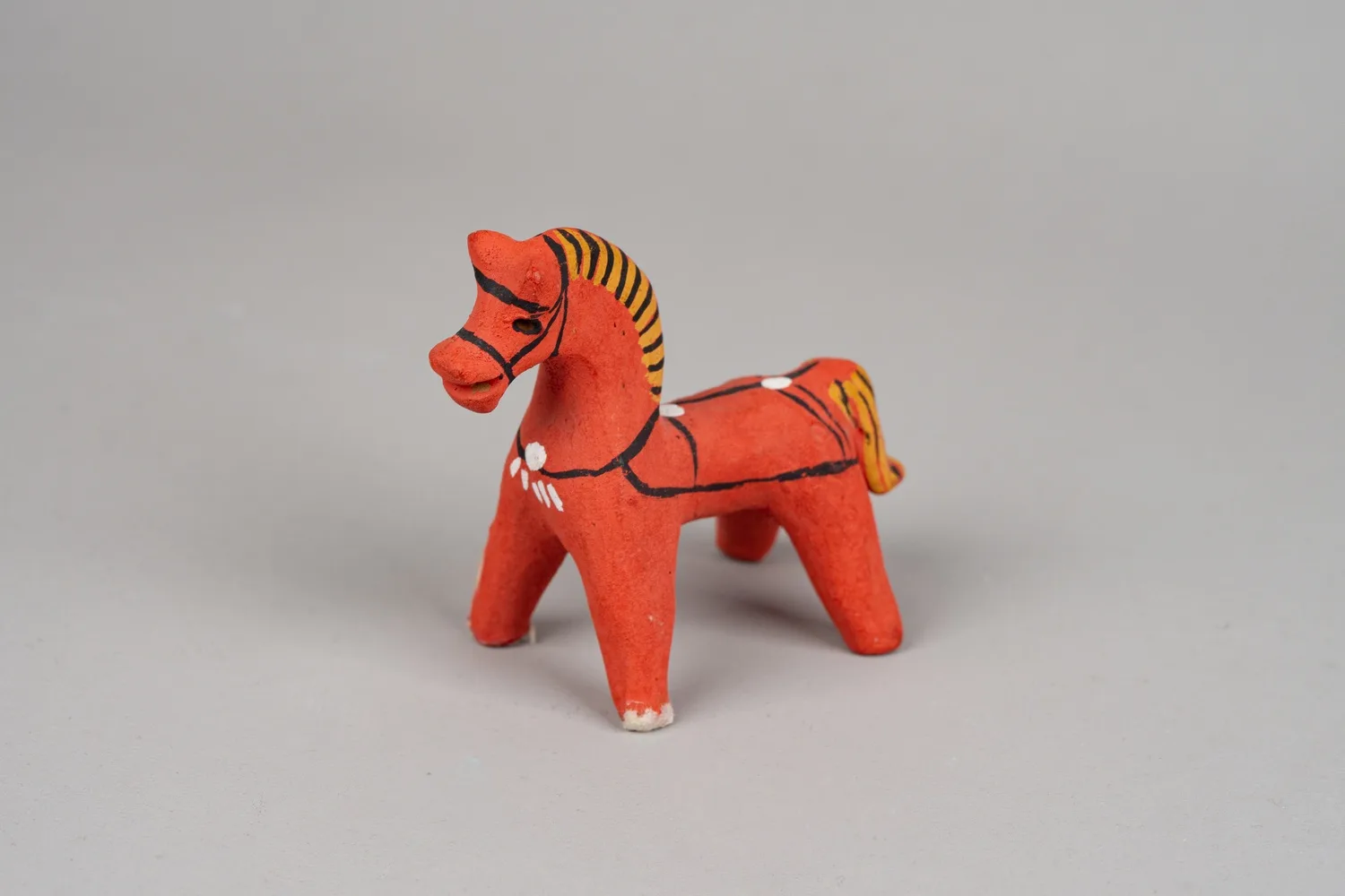 Глиняные игрушки «Лось», «Конь». СССР, Дымково, 1970-е - 1980-е. — фото 3