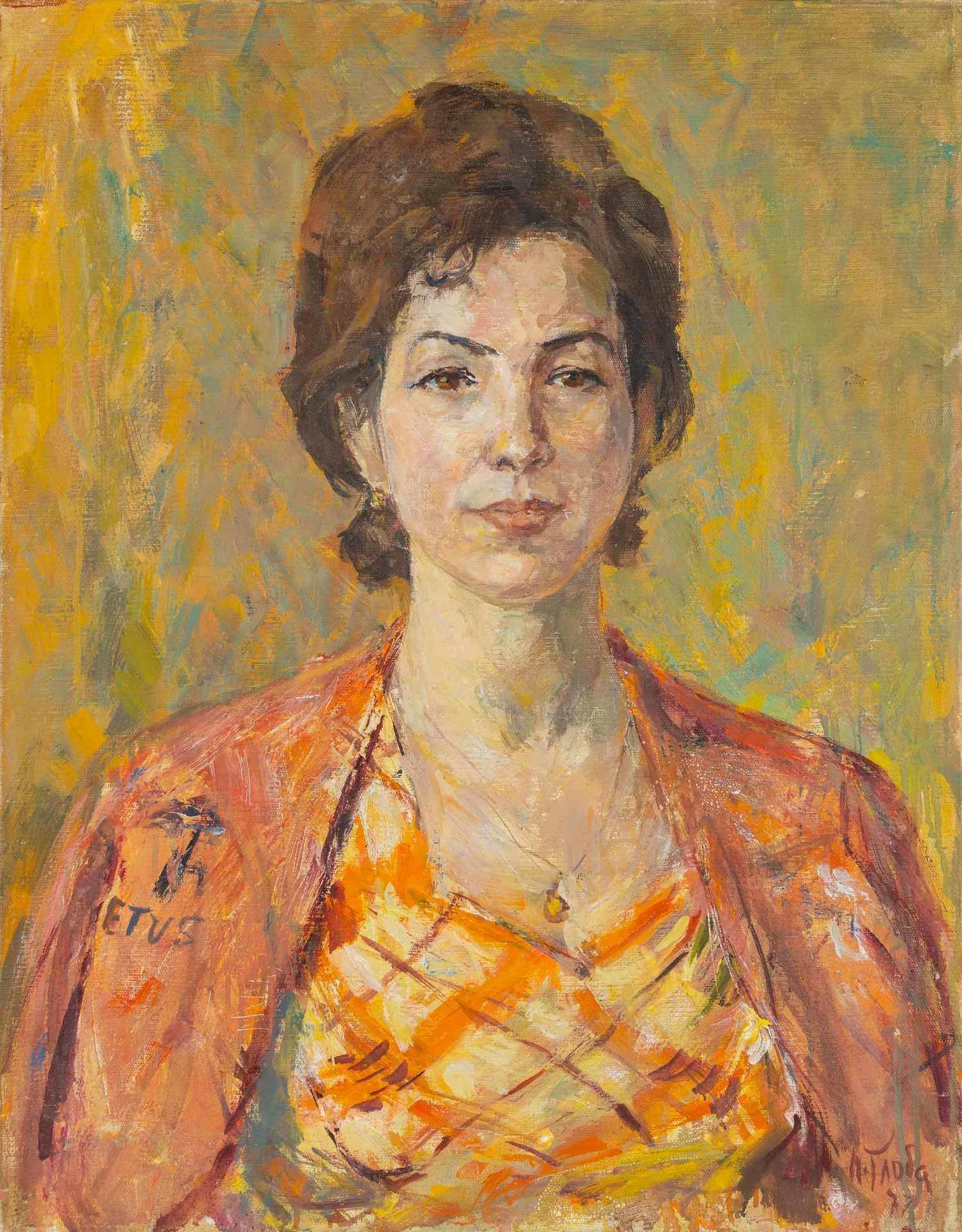 Глоба Павел Филиппович. Портрет Людмилы Кориной. 1977. — фото 1