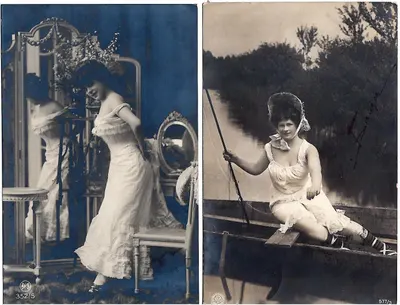 7 фотооткрыток «Ню». Начало XX века.