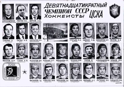 Фотографии ""Девятнадцатикратный чемпион СССР хоккеисты ЦСКА"", ""Сборная команда СССР чемпион мира по хоккею"", ""Сборная команда Канады"". 1970-е годы.