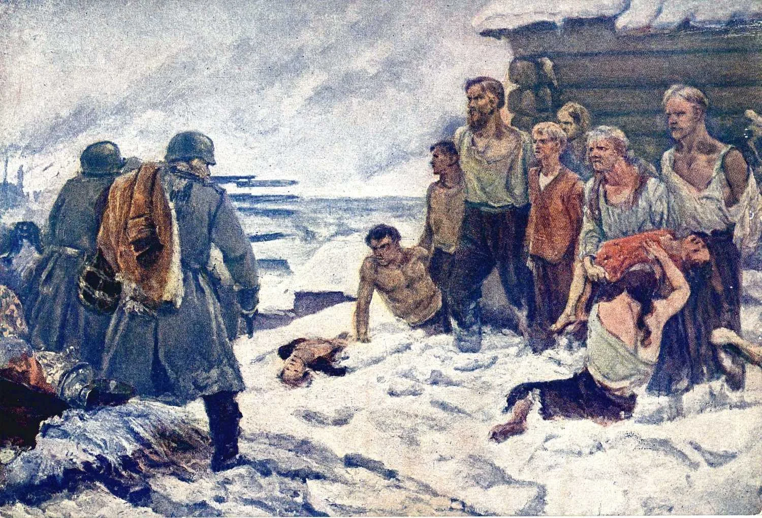5 художественных открыток «Ленинградская область в годы Великой Отечественной войны. В тылу врага». 1940-е годы. — фото 3