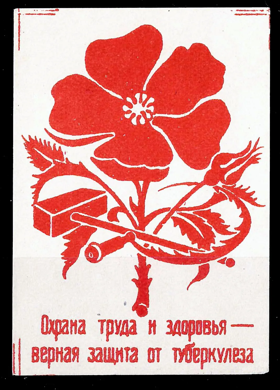 Ростов-на-Дону. Непочтовая виньетка «Охрана труда и здоровья - верная защита от туберкулёза». 1927. — фото 1