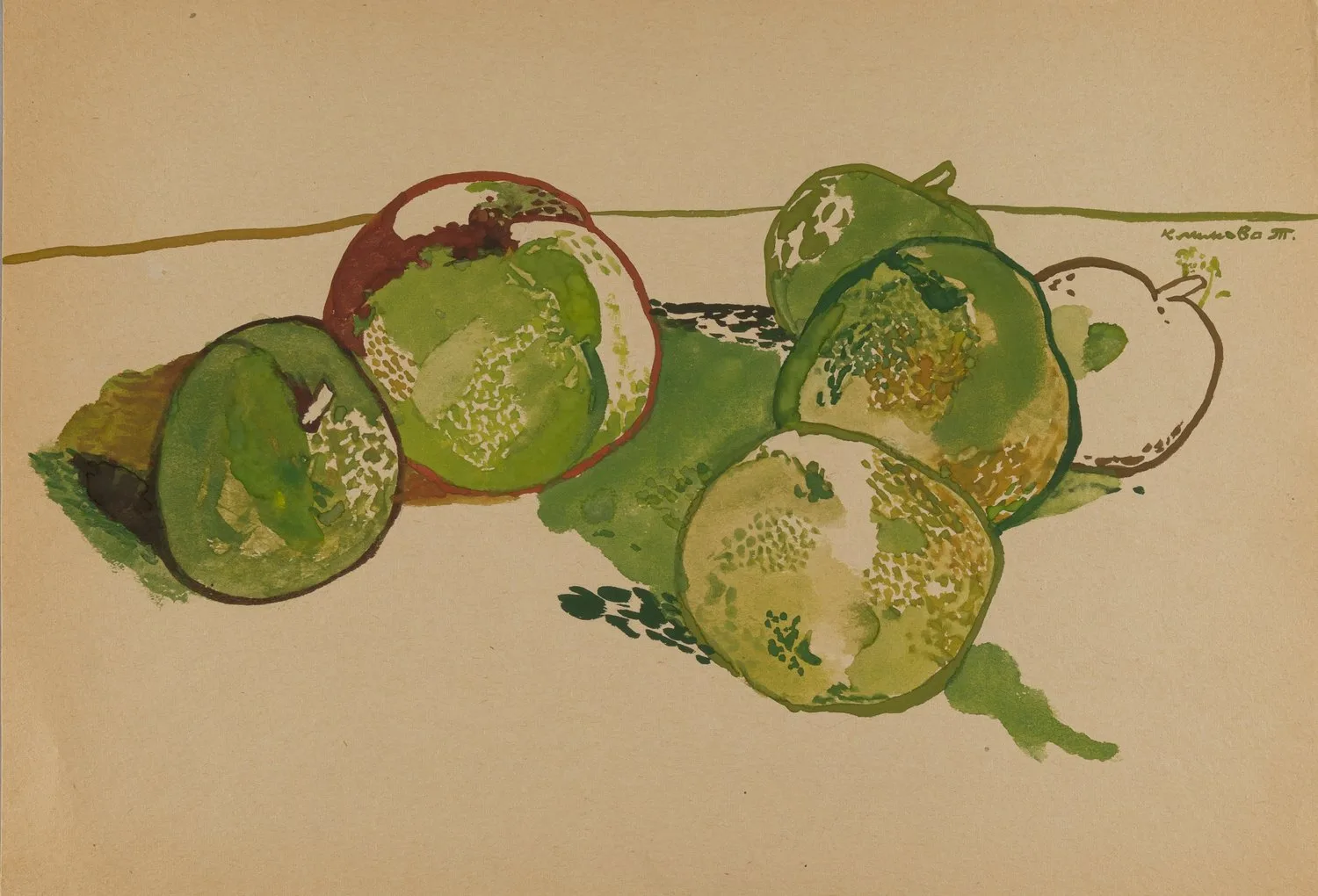 Климова - Лунянская Татьяна Юрьевна. Яблоки. 1985. — фото 1