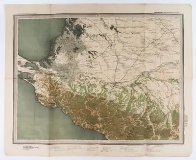 Лист «Краснодар» из специальной карты Европейской России. 1923.