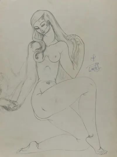 Рябов С. Натурщица. 1970-е годы.