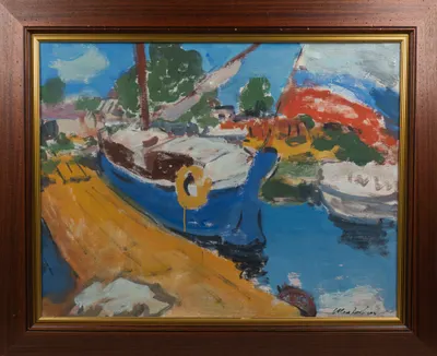 (С экспертизой) Шлячков Сергей. «Волжский затон». 2004 г.