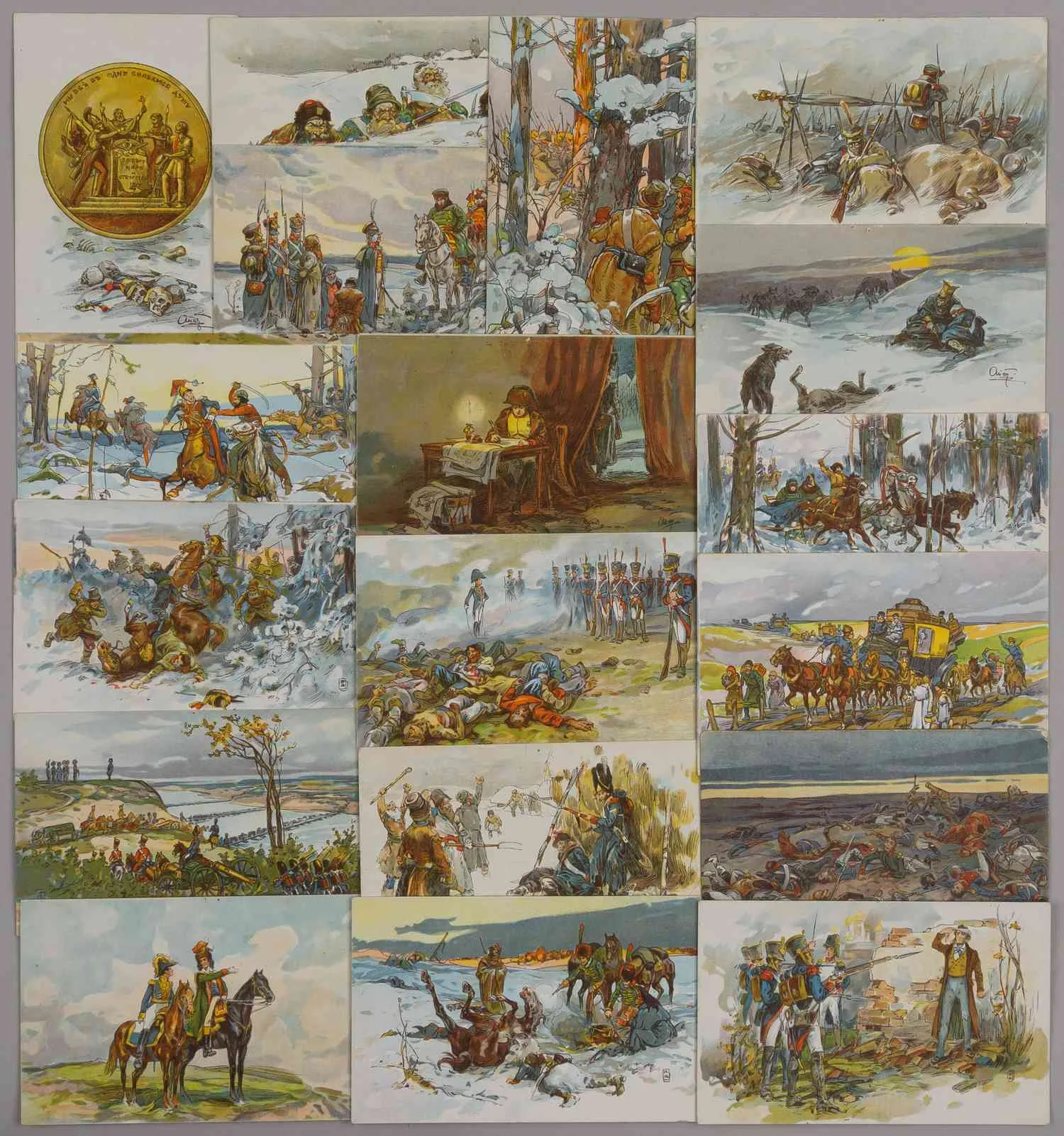 Апсит А.П. 18 открыток «Отечественная война 1812 года». Издание В.И. Поллака, 1910-е годы. — фото 1