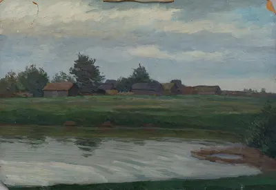 Федоров Василий Герасимович (?). Деревенский пейзаж. 1910-е годы.